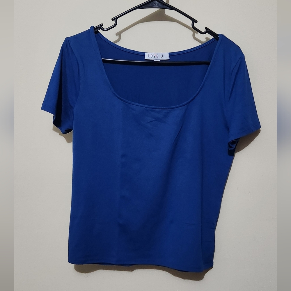 Love J Women's Deep Blue Short Sleeve Tee